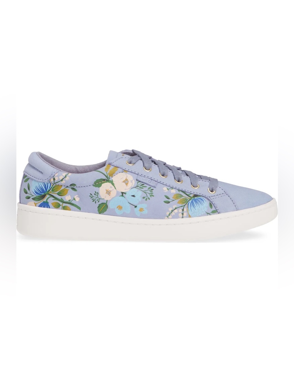 EUC Keds x Rifle Paper Co. Ace Low-Top Leather Sneaker in Botanical/Forever Blue - Picture 3 of 11